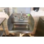 Stainless steel hand sink with BK faucet