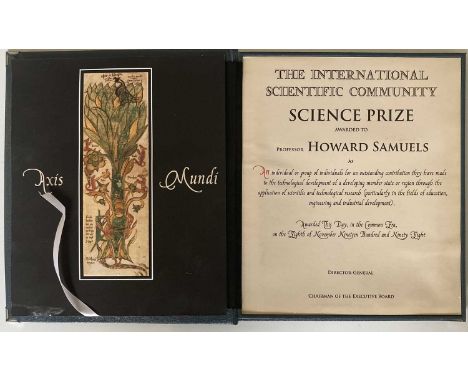 TV props to include: a 'Science Prize' award presented to 'Professor Samuels' in the TV series 'Bionic Woman', two large bann