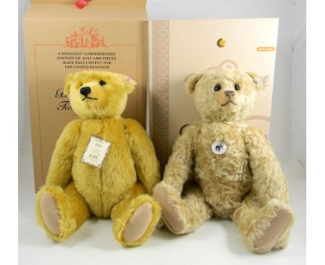 Two Steiff Limited Editions Teddy UK 2001 and Teddy Bear 1908, 654992 British Collectors Teddy Bear 2001, 45cm, white tag, 00