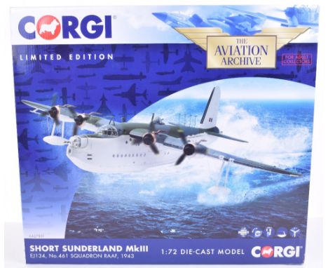 Corgi The Aviation Archive AA27501 Short Sunderland MkIII EJ134, no 461 Squadron RAAF 1943, 1:72 scale, in excellent conditio