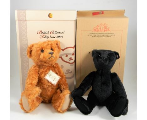 Two Steiff Limited Editions Teddy Bear UK 2005 and Schwarzbar, 661969 British Collectors Teddy Bear 2005, 40cm, white tag, 00