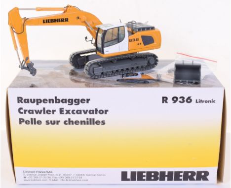 NZG (Germany) Liebherr R936 Litronic Crawler Excavator, no 856- scale 1:50, in excellent to near mint condition, with origina