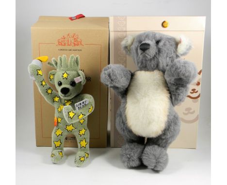 Two Steiff Limited Editions Libby Bear and Koala Ted, 994975 James Rizzi Libby Bear, white tag, 01546 of 2001, 661792 Koala T