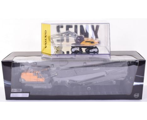 Volvo Crawler Excavator EC700CHR High Reach Demolition, scale 1:50 and a Volvo Sfinx concept excavator, both in excellent to 