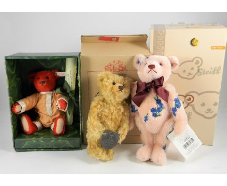 Three Steiff Limited Edition including 653773 Baby Alfonzo, Exclusively for Witney Teddy Bears, 24cm, white tag, 02112 of 500