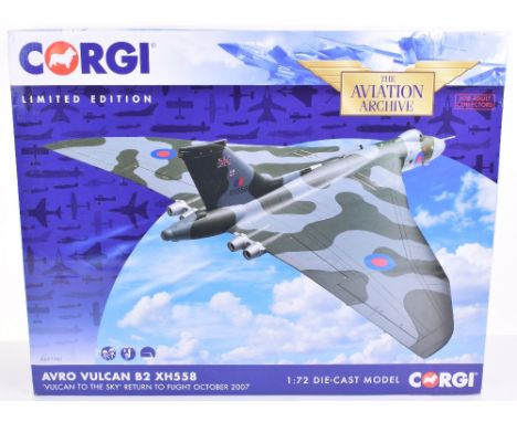 Corgi The Aviation Archive AA27201 Avro Vulcan B2 XH558 ‘Vulcan To The Sky’ return to flight October 2007, 1:72 scale, in exc