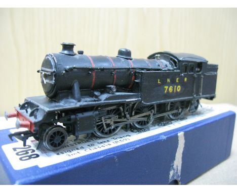 A McGowan Model OO Gauge/4mm White Metal Kit 2-6-4 VI/V3 Class, L.N.E.R black R/No. 7610, built/painted to a good standard on