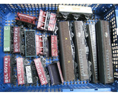 A Quantity of 'OO' Gauge/4mm Unboxed Private Owner Wagons, Hoppers, Palethorpe Eight Wheel Box Vans, by Hornby, Dapol, Lima a