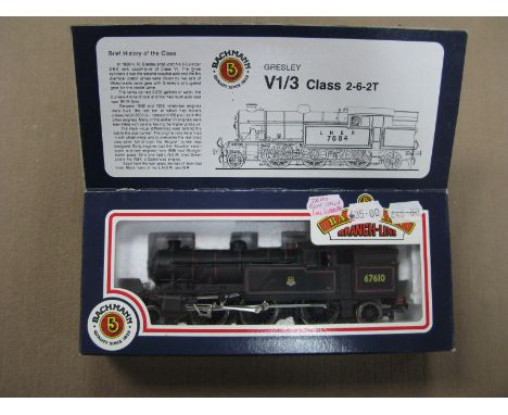 Bachmann 'OO' Gauge Ref 31-605 2-6-2, V3 Tank Locomotive R/No 67610, BR black, early crest, boxed, condition loco excellent, 