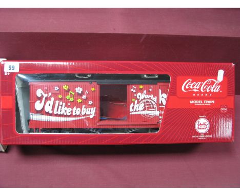 LGB G Scale Ref 46672 Coca Cola Box Car, with sound, boxed, appears unused, condition good/excellent.