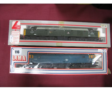 Two Lima 'OO' Gauge Diesel Locomotives, Ref 205188 BR green class 40 'Atlantic Conveyor' R/no 40106, plus Ref 305332W class 4