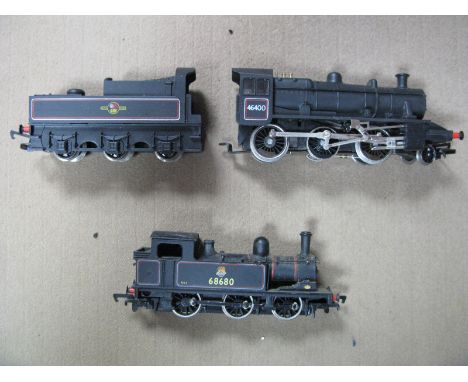 Two "OO" Scale Stream Outline Locomotives, a 0-6-0 'Jinty' by Bachmann and a 2-6-0 Ivatt by Hornby, both unboxed, playworn.