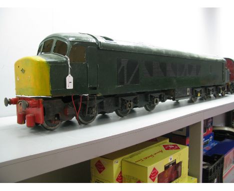 A Five Inch Gauge 12 Volt Model of a Class 44 (Sulzer Type 4) 'Co-Co' "Peak" Diesel Locomotive, BR green no. R/No. Wood body,