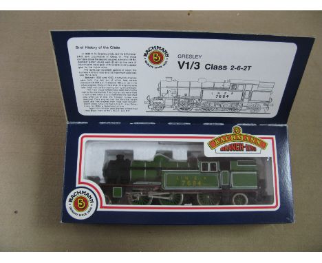 Bachmann Ref 31-600 'OO' Gauge/4mm L.N.E.R Class V1/3 2-6-2T Tank Locomotive No 7684, appears unused, box good, with paper wo