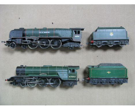 Two "OO" Scale Locomotives, a 4-6-2 'City of Bradford' by Hornby, good plus another, locomotive repainted/playworn.