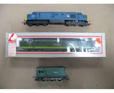 Three "OO" Scale Diesel Outline Locomotives, A Deltic - 'Kings Own Yorkshire Light Infantry' by Lima, A Class 37 by Hornby an