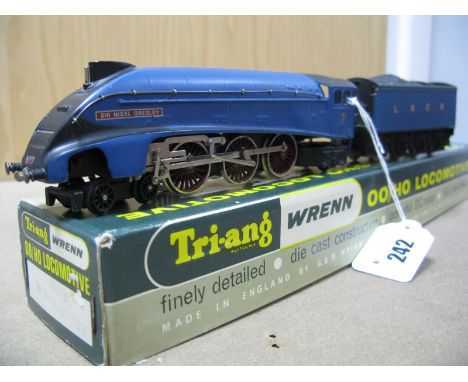 A Tri-ang Wrenn "OO" Gauge #W2212 A4 Class 4-6-2 Locomotive and Eight Wheeled Tender, R/No. 7, 'Sir Nigel Gresley' LNER blue 