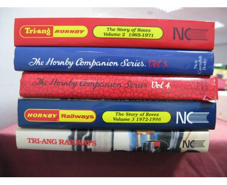 Five Hardbook Volumes:- The Hornby Companion Series Meccano Dinky Toys, Hornby Dublo Trains 1938-1964, The Story of Rovex Vol