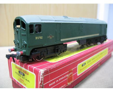 A Hornby Dublo Two Rail #2233 Co-Bo Diesel-Electric Locomotive, R/No. 5702, BR green livery, boxed, sellotape and wear to box