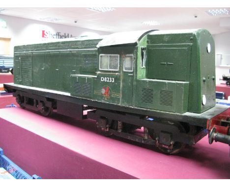 A Five Inch Gauge 12 Volt Model of the Class 15 (Type I) Bo-Bo Diesel Electric Locomotive, R/No. D8233, BR green. Built to a 