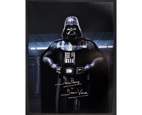 Star Wars - Dave Prowse (1935-2020) and James Earl Jones - scarce dual autographed large 16x12" full colour photograph of Dar