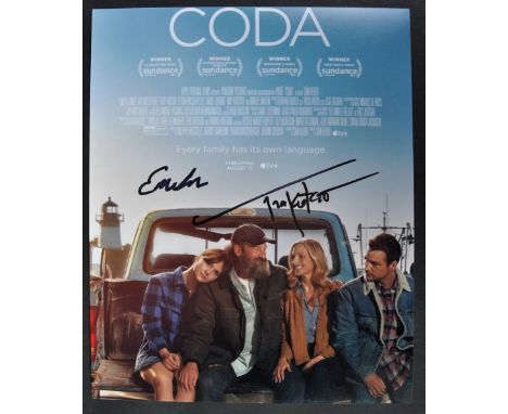 Coda (2021 Movie) - Emilia Jones &amp; Troy Kotsur - dual autographed 8x10" poster photograph from the movie. Signed by both 
