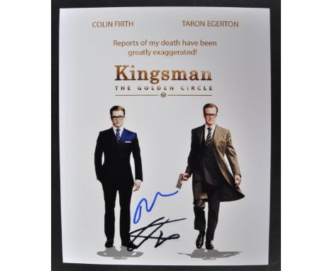 Kingsman: The Golden Circle (2017) - Taron Egerton &amp; Colin Firth - scarce dual autographed 8x10" photograph from the movi