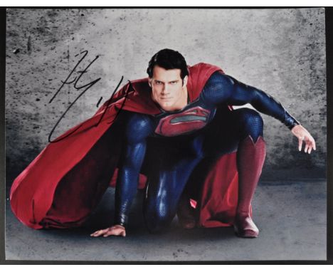 Henry Cavill - British Actor - autographed 8x10" colour photograph of Cavill as Superman in 'Man Of Steel'. Signed neatly in 