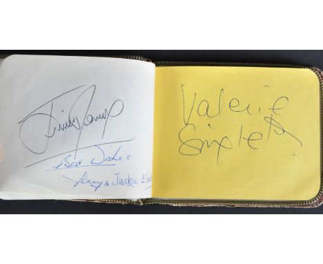 Autographs - a c1970s / 80s autograph album filled with various autographs from the period, all obtained from The Bristol Hip