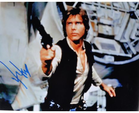 Harrison Ford - Star Wars - Han Solo - an autographed 8x10" colour photograph of Ford as Solo in the franchise. Signed in blu