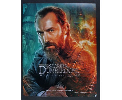 Jude Law - Fantastic Beasts (Harry Potter) – The Secrets Of Dumbledore – autographed 8x10” promotional photograph from the fi