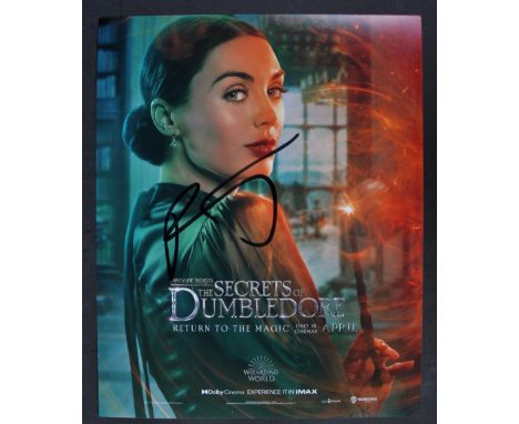Poppy Corby-Tuech - Fantastic Beasts (Harry Potter) – The Secrets Of Dumbledore – autographed 8x10” promotional photograph fr