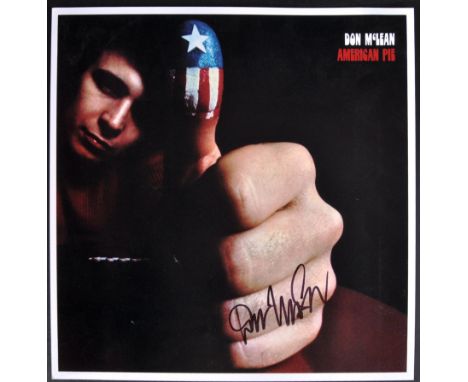 Don McLean - American Singer / Songwriter - ' American Pie ' album cover 10x10" photograph. Neatly signed / autographed by Mc