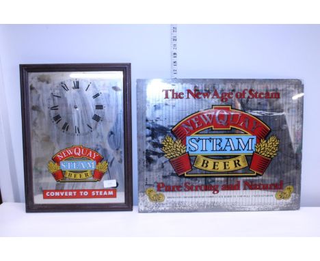 Two pieces of vintage advertising glassware, shipping unavailable a/f 
