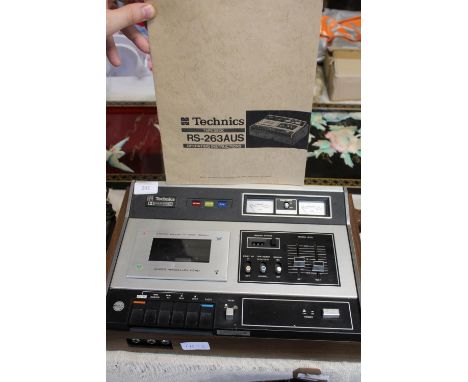 A vintage Technics RS-263 AUS tape deck 