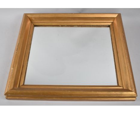 A Gilt Framed Rectangular Wall Mirror, 44x40cm Overall 