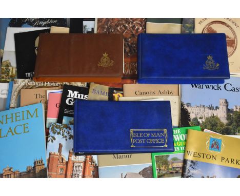 A Collection of various Pamphlets on Castles, Warwick Castle, Tours Etc together with Three Isle of Man Post Office Stamp Boo