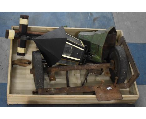 A Collection of Various Outdoor Metalware to comprise Lantern, Drain Hopper Etc 
