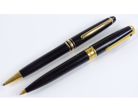 A Mont Blanc Meisterstuck Ballpoint pen, and a Dupont Olympia Rollerball pen (2) 