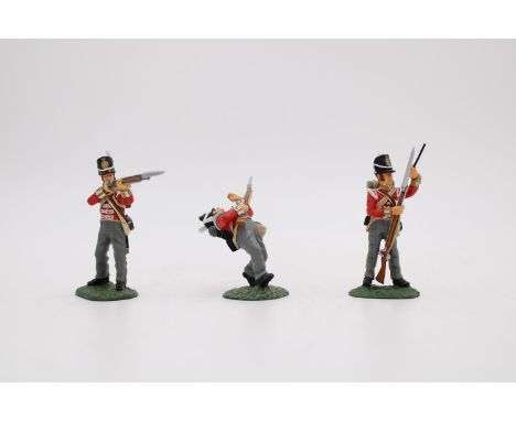 A GROUP OF 25 SOLDIER MODELS FROM THE 3RD REGIMENT OF FOOT, THE BUFFS, of which 23 are in the firing position, hand painted b