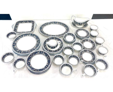 Selection of Wedgwood Florentine part dinner / coffee / tea sets, to include Serving platter, dinner pltes, small bowls, grav
