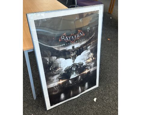 Framed batman film poster measures approximately 40 inches tall 28 inches wide 