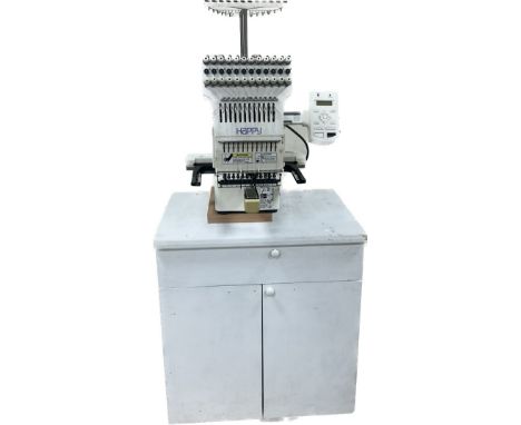 Happy 12 needle single head embroidery machine model no HCS-1201-30 in working order 