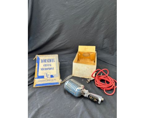Vintage boxed Acoustical crystal microphone