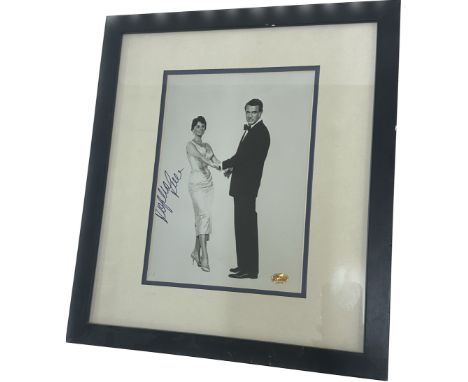 Framed signed film star movie poster measures approximately 15 inches long x 14 wide 