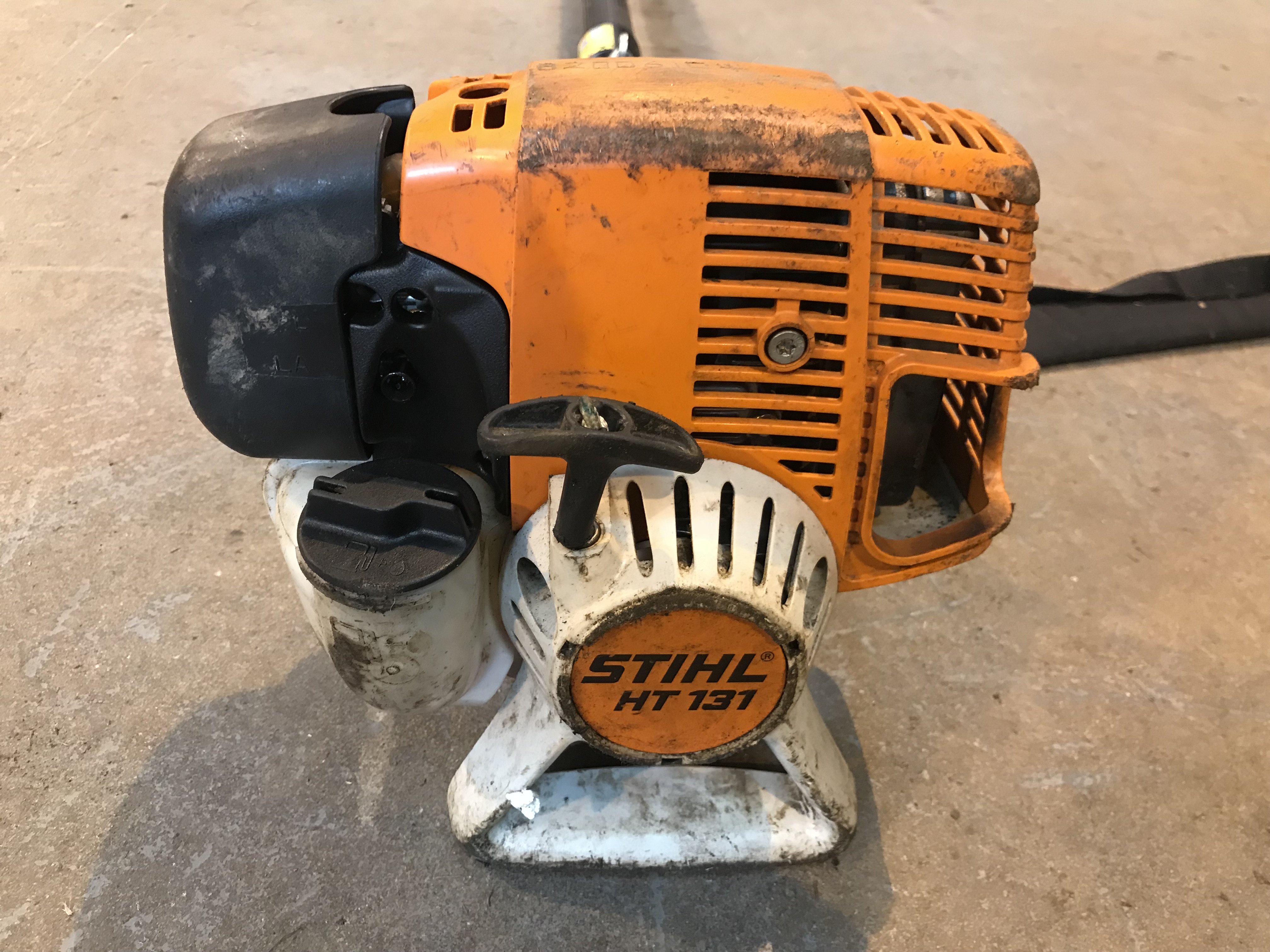 Stihl chainsaw Model 71T131 with pole extension At the close of the