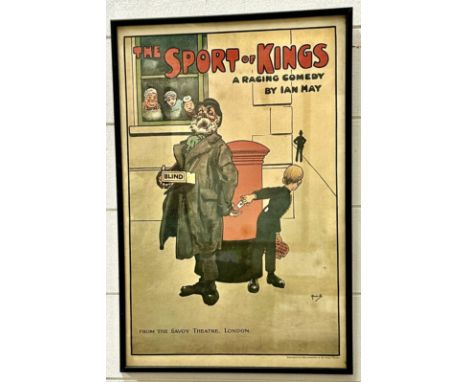 A vintage Play Bill poster "The Sport Kings" from the savoy theatre in London 51cm x 34cm 