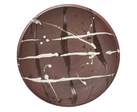 Impressed artist's seal, poured glazes (Dimensions: 43cm diameter (17in diameter))(43cm diameter (17in diameter))Condition re