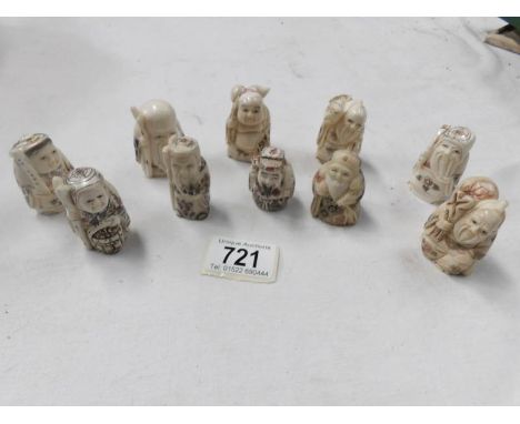 10 resin netsuke