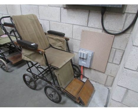 A vintage wheel chair